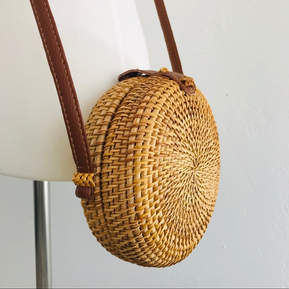 Bags Round Rattan Shoulder Bag Poshmark